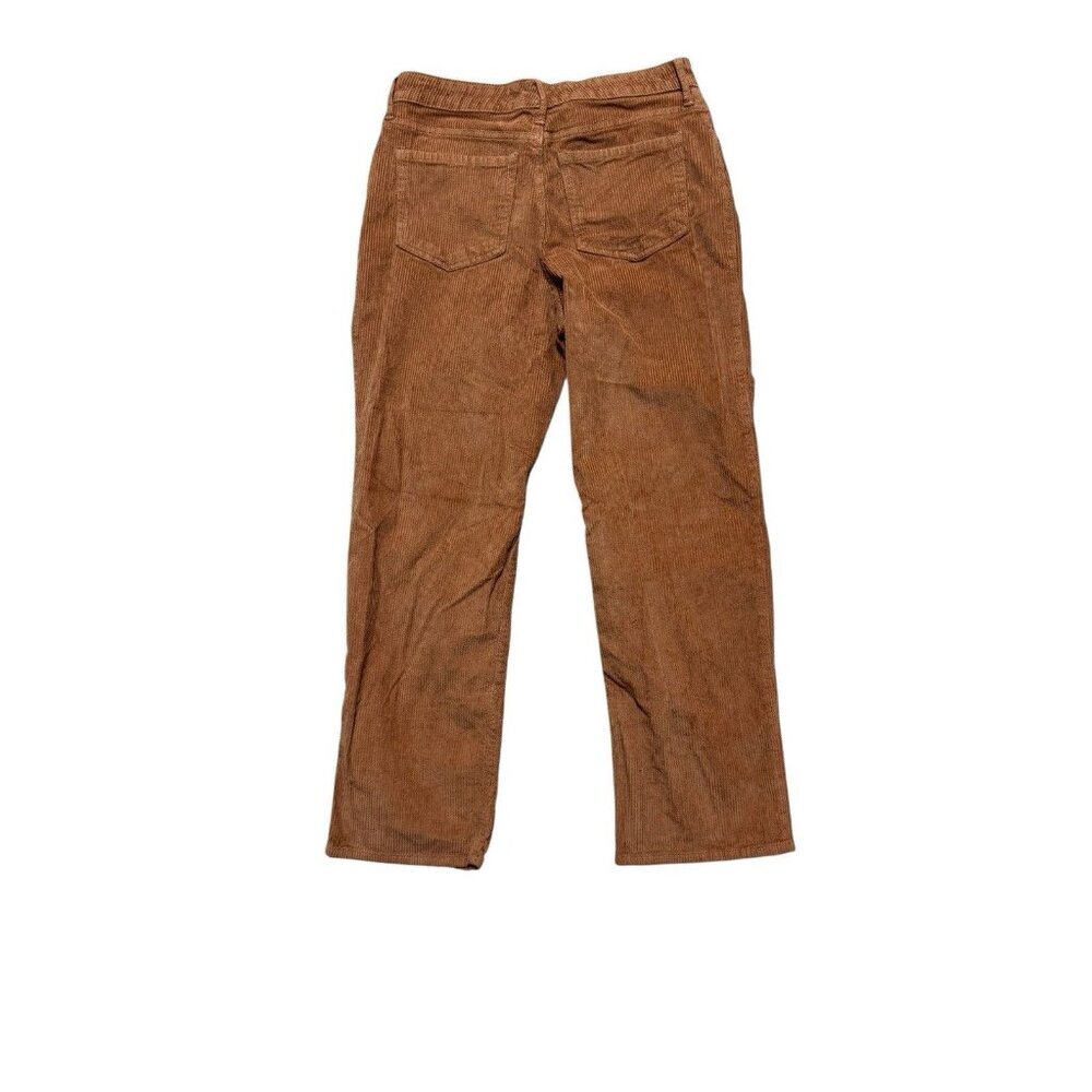Hollister Womens High Rise Corduroy Dad Pants Brown Straight Leg W30 - Picture 2 of 4